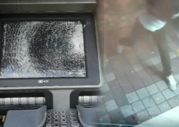 ATM camlarını kıran şüpheli yakalandı